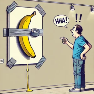 банан-на-скотчі-ілюстрація