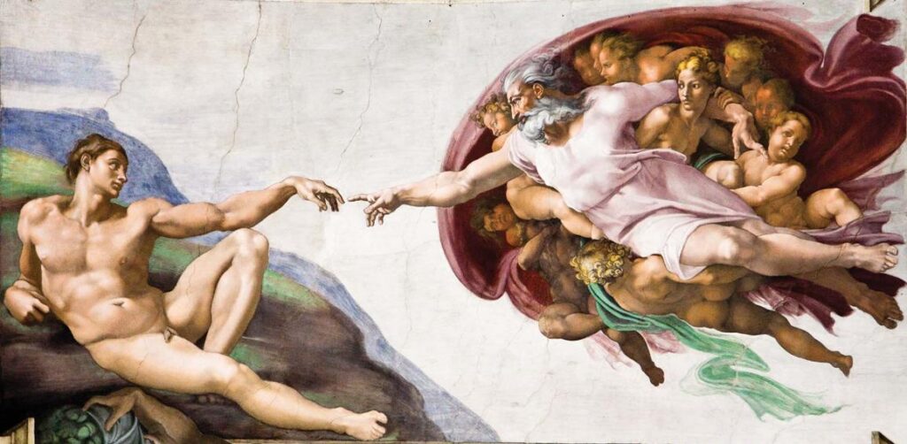 Сотворення Адама, Мікеланджело