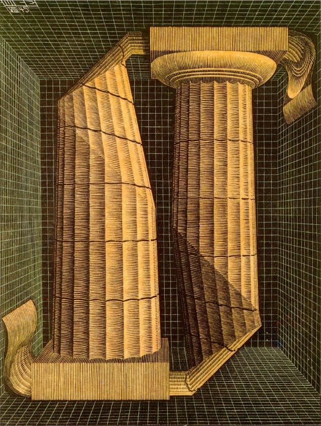 Доричні колони - Ешер