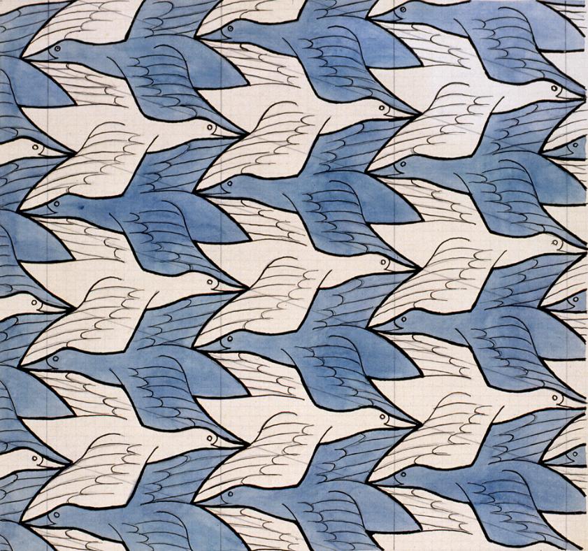 Дві пташки - Ешер