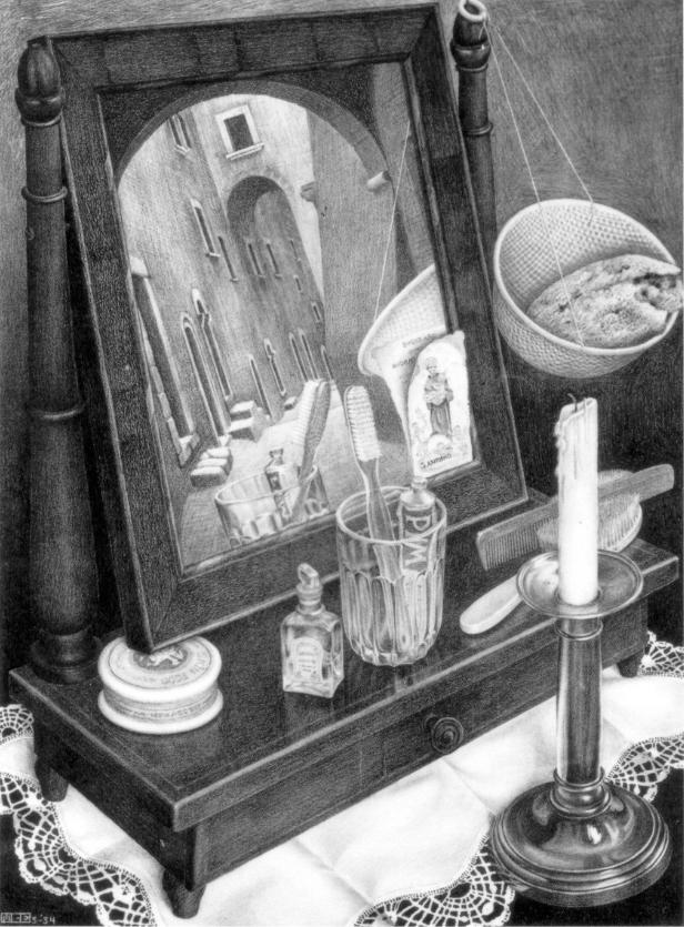 Дзеркало і свічка - Ешер