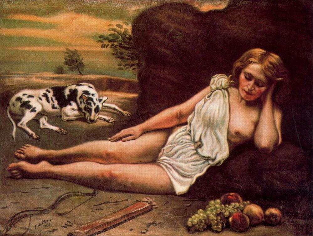 Діана спить у лісі, Дж. де Кіріко