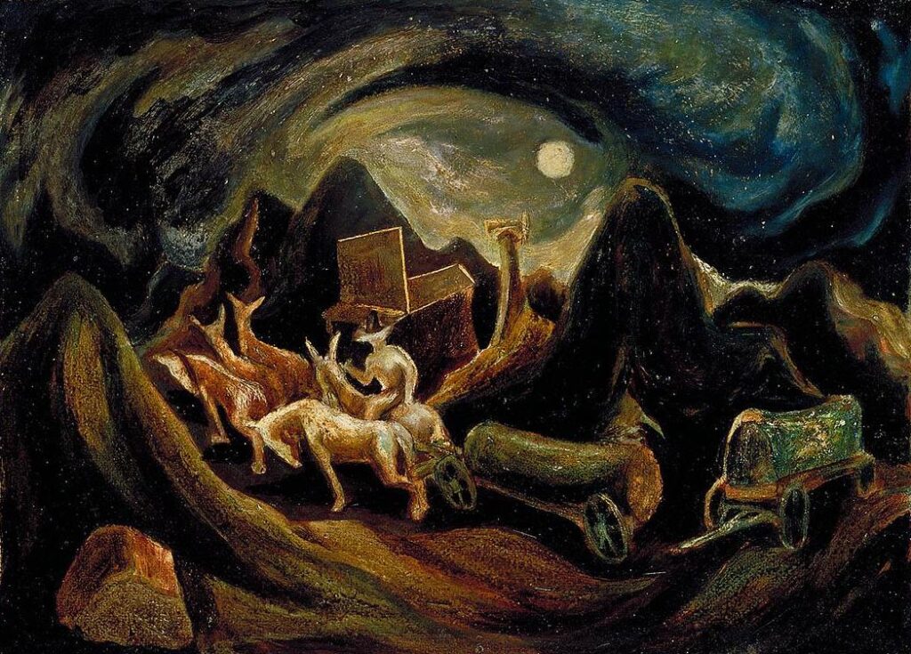 Момент до впізнавання у феноменології - На Захід, Дж. Поллок, 1934