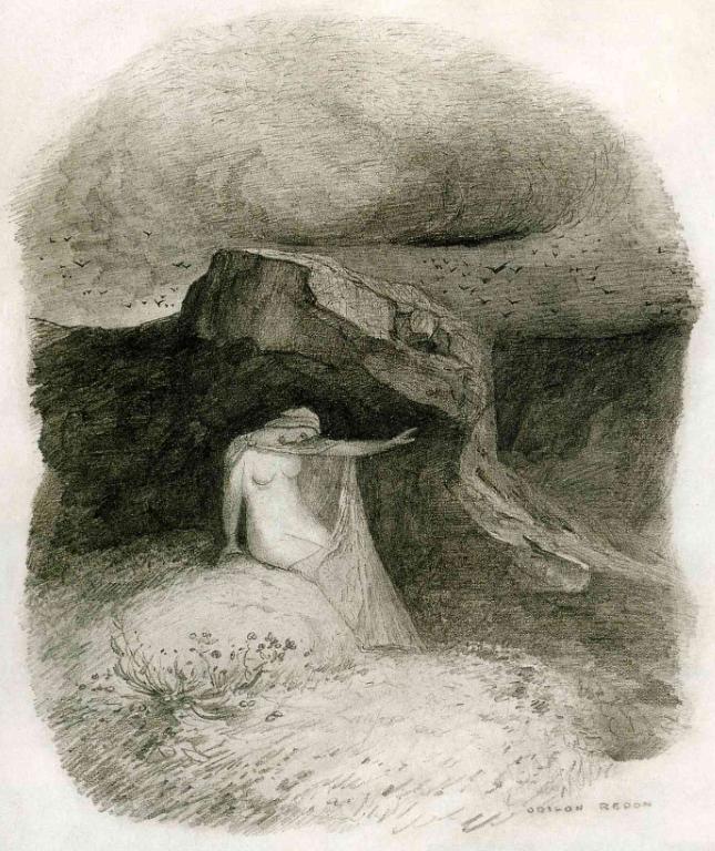 Жінка з протстянутою рукою, О.Редон