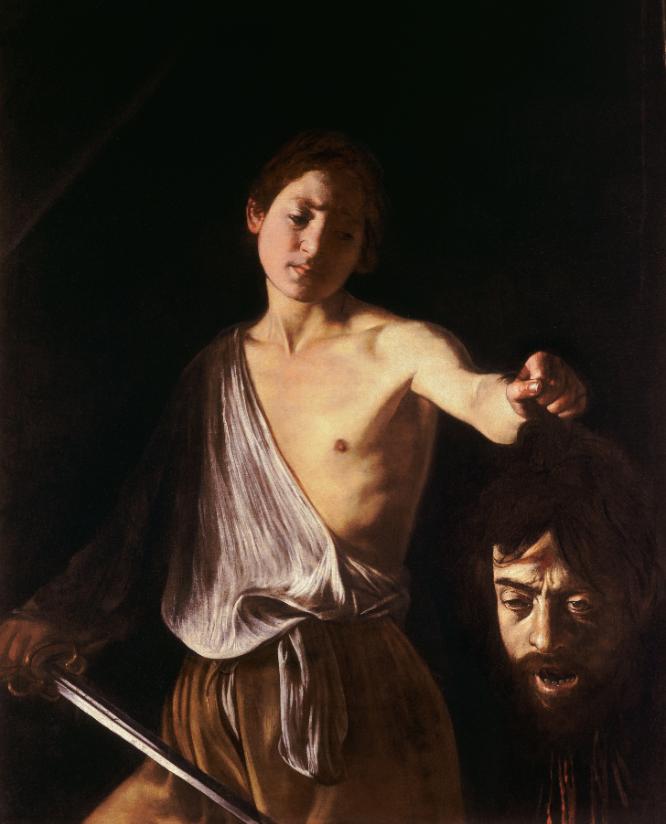 Давид з головою Голіафа як приклад світло-тіні у живописі