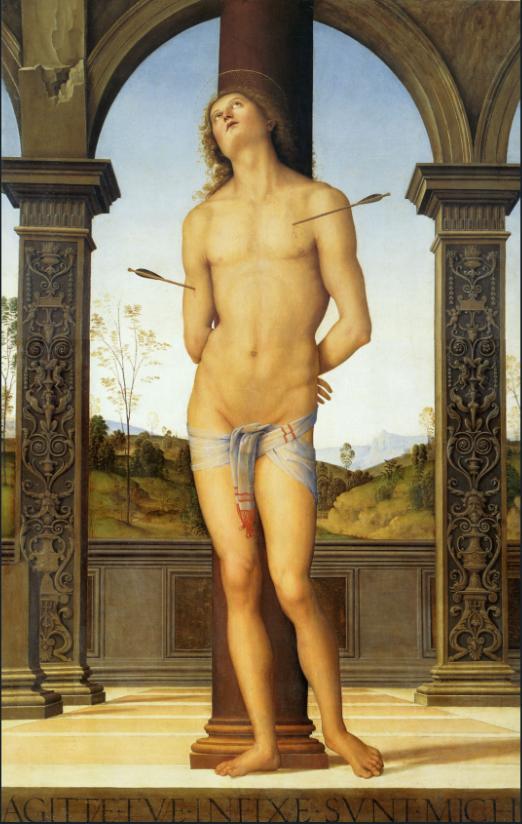 Акцентований центр композиції - Св. Себастьян Перуджино