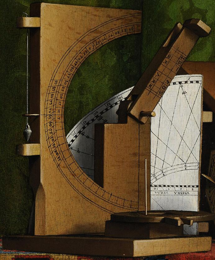 циферблат, що визначає рівнодення - фрагмент картини Амбасадори