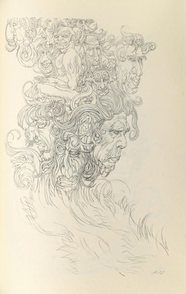 Багатоликі антропоморфні образи з книги автоматичного письма, Спейр, 1925